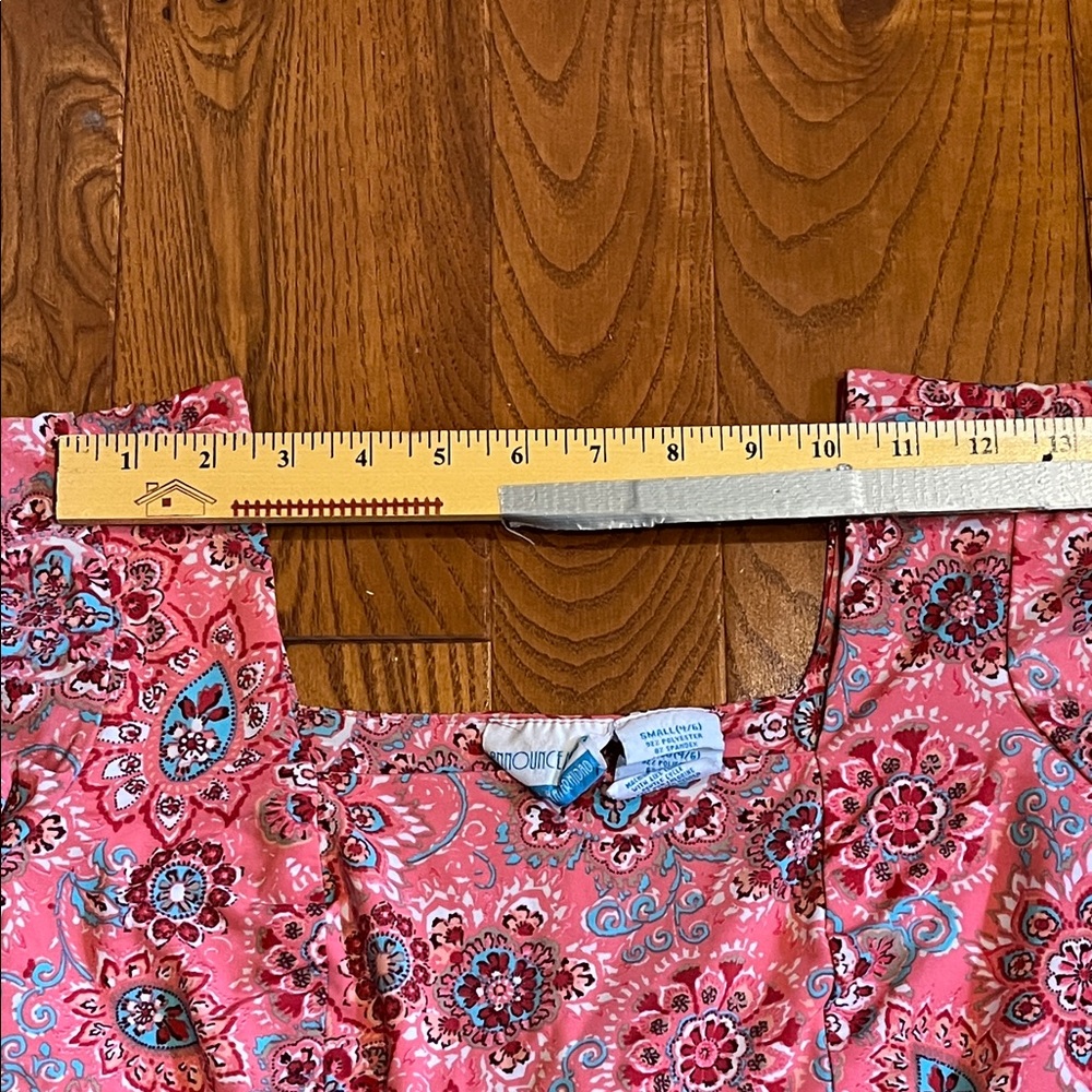 Announcements Maternity Womens Floral paisley Square-Neck Top in Coral Pink - Picture 8 of 11